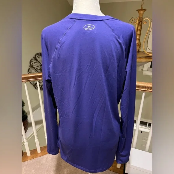 Under Armour Women's V-Neck Long Sleeve Top - Blue - Picture 2 of 5